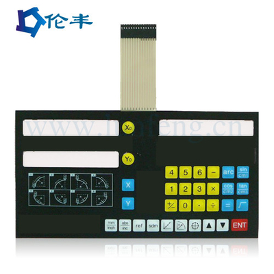 Giá tốt. 105 * 25mm 3V Driver Metal Dome FPC Membrane Switch Overlay cho thiết bị công nghiệp trực tuyến
