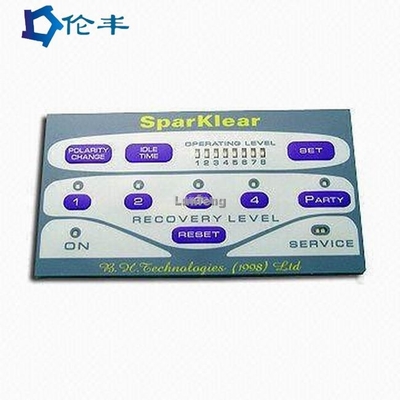 Giá tốt. Nút điều khiển phía trước Die Cut Bàn phím chuyển đổi màng Pc Lexan Lớp phủ đồ họa nhãn trực tuyến