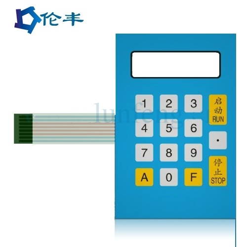 Flat Keys Waterproof Membrane Keypad PET Metal Dome Membrane Switch