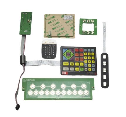 Giá tốt. Bàn phím màng chống nước với 3M Backing Adhesive, Touch Pillow Embossing Buttons và Interface tùy chỉnh cho các ứng dụng công nghiệp trực tuyến