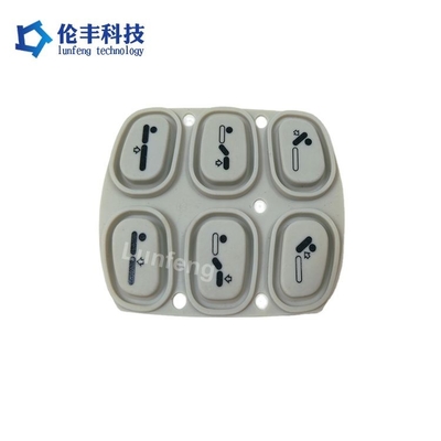 Bàn phím cao su silicone 3m với PET / PC và Backadhesive 3M 467 MP Key Option Embossing Button