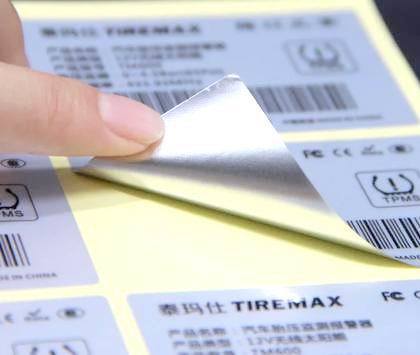 Giá tốt. Silver Sticker Label with Temperature Resistance Up To 80°C, Permanent Or Removable Adhesive for Smooth Surfaces trực tuyến