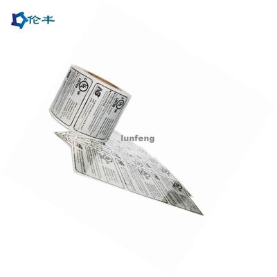 Giá tốt. Flexo Printing Waterproof Silver Sticker Label with Rear Adhesive và kích thước tùy chỉnh cho điện tử trực tuyến